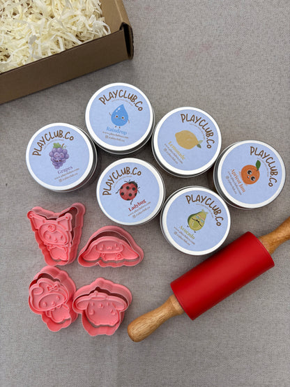 Sanrio-Inspired Playdough Gift Box Set (6 Tubs + Tools)
